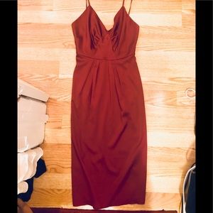 Glamorous maroon red slip dress